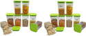 Solomon Plastic Grocery Container  - 1100 ml (Pack of 16, Green)