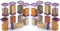 Solomon Plastic Grocery Container  - 1100 ml (Pack of 20, Purple)