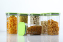 Solomon Plastic Grocery Container  - 1100 ml (Pack of 6, Green)