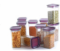 Solomon Plastic Grocery Container  - 1100 ml (Pack of 10, Purple)