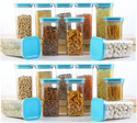 Solomon Plastic Grocery Container  - 1100 ml (Pack of 20, Blue)