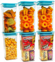 Solomon Plastic Grocery Container  - 1100 ml (Pack of 6, Blue)