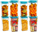 Solomon Plastic Grocery Container  - 1100 ml (Pack of 8, Blue)