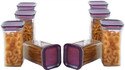 Solomon Plastic Grocery Container  - 1100 ml (Pack of 8, Purple)
