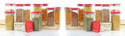 Solomon Plastic Grocery Container  - 1100 ml (Pack of 20, Red)