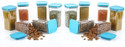 Solomon Plastic Grocery Container  - 1100 ml (Pack of 12, Blue)