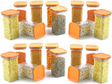 Solomon Plastic Grocery Container  - 1100 ml (Pack of 20, Orange)