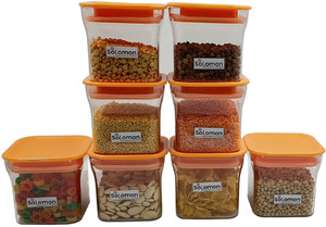 solomon plastic grocery container  - 600 ml pack of 8 orange