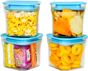 solomon plastic grocery container  - 600 ml pack of 4 blue