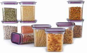 solomon plastic grocery container  - 600 ml pack of 8 purple