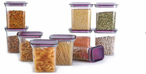 solomon plastic grocery container  - 600 ml pack of 6 purple