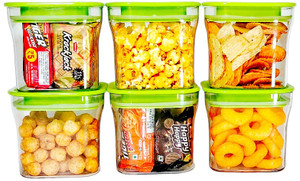 solomon plastic grocery container  - 600 ml pack of 6 green