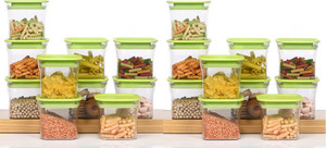 solomon plastic grocery container  - 600 ml pack of 20 green