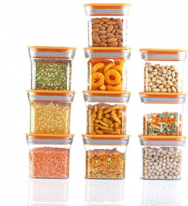 solomon plastic grocery container  - 600 ml pack of 12 orange