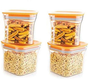 solomon plastic grocery container  - 600 ml pack of 4 orange
