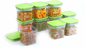 solomon plastic grocery container  - 600 ml pack of 12 green