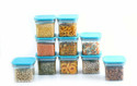 Solomon Plastic Grocery Container  - 600 ml (Pack of 12, Blue)