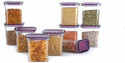 Solomon Plastic Grocery Container  - 600 ml (Pack of 6, Purple)