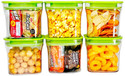Solomon Plastic Grocery Container  - 600 ml (Pack of 6, Green)