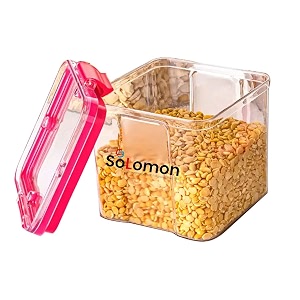 Solomon Plastic Lockbpx Kitchen Fridge Container Transparent