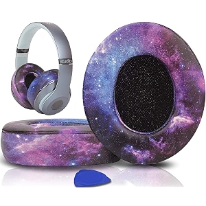 solowit replacement ear pads cushions for beats studio 2 amp studio 3 wired amp wireless headphones earpads with soft protein leather noise isolation memory foam added thickness - galaxy