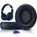 SoloWIT Replacement Ear Pads Cushions for Beats Studio 2 &amp; Studio 3 Wired &amp; Wireless Headphones, Earpads with Soft Protein Leather, Noise Isolation Memory Foam, Added Thickness - Navy Blue