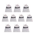 SOLSTICE Cotton Shoe Cover | Washable Reusable Bag for Shoes/Flip Flops | Travelling and Storage (Pack of 10)