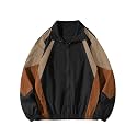 SOLY HUX Men's Varsity Jacket Zipper Color Block Windbreaker Jackets Coats
