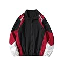 SOLY HUX Men's Varsity Jacket Zipper Color Block Windbreaker Jackets Coats