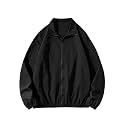 SOLY HUX Men's Varsity Jacket Zipper Color Block Windbreaker Jackets Coats