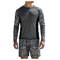 SOLY HUX Mens 2 Piece Bathing Suit Swimsuit Rash Guard Long Sleeve