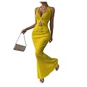 SOLY HUX Women's 2 Piece Outfit Twist Front Halter Cami Skirt Summer Set