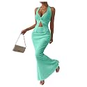 SOLY HUX Women's 2 Piece Outfit Twist Front Halter Cami Skirt Summer Set