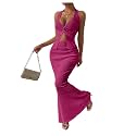 SOLY HUX Women's 2 Piece Outfit Twist Front Halter Cami Skirt Summer Set