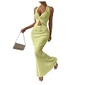 SOLY HUX Women's 2 Piece Outfit Twist Front Halter Cami Skirt Summer Set