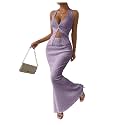 SOLY HUX Women's 2 Piece Outfit Twist Front Halter Cami Skirt Summer Set