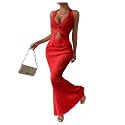 SOLY HUX Women's 2 Piece Outfit Twist Front Halter Cami Skirt Summer Set