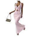 SOLY HUX Women's 2 Piece Outfit Twist Front Halter Cami Skirt Summer Set