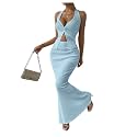 SOLY HUX Women's 2 Piece Outfit Twist Front Halter Cami Skirt Summer Set