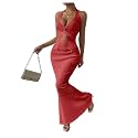 SOLY HUX Women's 2 Piece Outfit Twist Front Halter Cami Skirt Summer Set