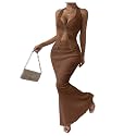 SOLY HUX Women's 2 Piece Outfit Twist Front Halter Cami Skirt Summer Set