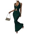 SOLY HUX Women's 2 Piece Outfit Twist Front Halter Cami Skirt Summer Set