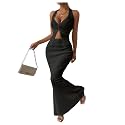SOLY HUX Women's 2 Piece Outfit Twist Front Halter Cami Skirt Summer Set
