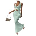 SOLY HUX Women's 2 Piece Outfit Twist Front Halter Cami Skirt Summer Set