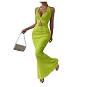 SOLY HUX Women's 2 Piece Outfit Twist Front Halter Cami Skirt Summer Set