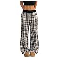 SOLY HUX Women39s Plaid Checkered Pants Flannel