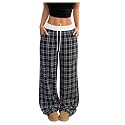 SOLY HUX Women39s Plaid Checkered Pants Flannel
