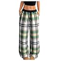 SOLY HUX Women39s Plaid Checkered Pants Flannel