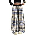 SOLY HUX Women39s Plaid Checkered Pants Flannel