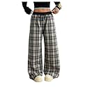 SOLY HUX Women39s Plaid Checkered Pants Flannel